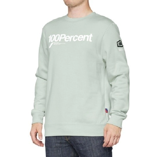 BUZO CASUAL PULLOVER MANIFESTO CREWNECK PALE AQUA TALLE S -100%-