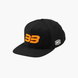 100% Gorra BB33 negro fl�or naranja