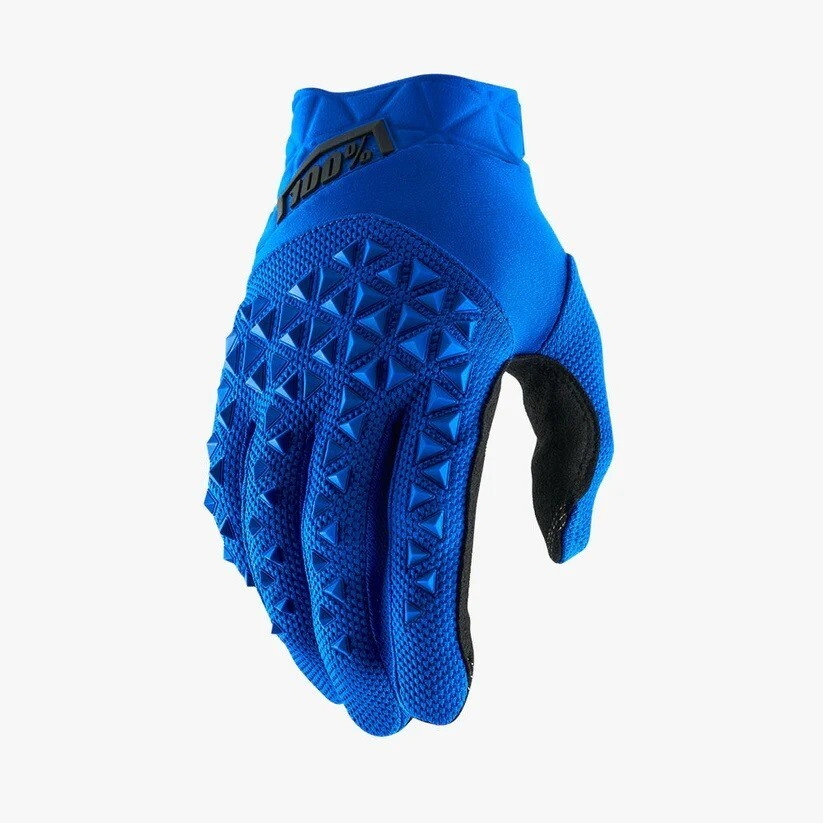 100% Guantes Motocross Airmatic azul negro talle S