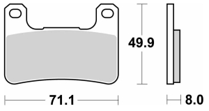 SBS Pastillas Freno Moto SBS 806 FA379 Street sinterizadas del. V Strom Z KLE Versys Ninja GSX
