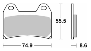 SBS Pastillas Freno Moto 706 FA244 sinterizadas del. CF MT/NK/CLX KTM Husqvarna Ducati