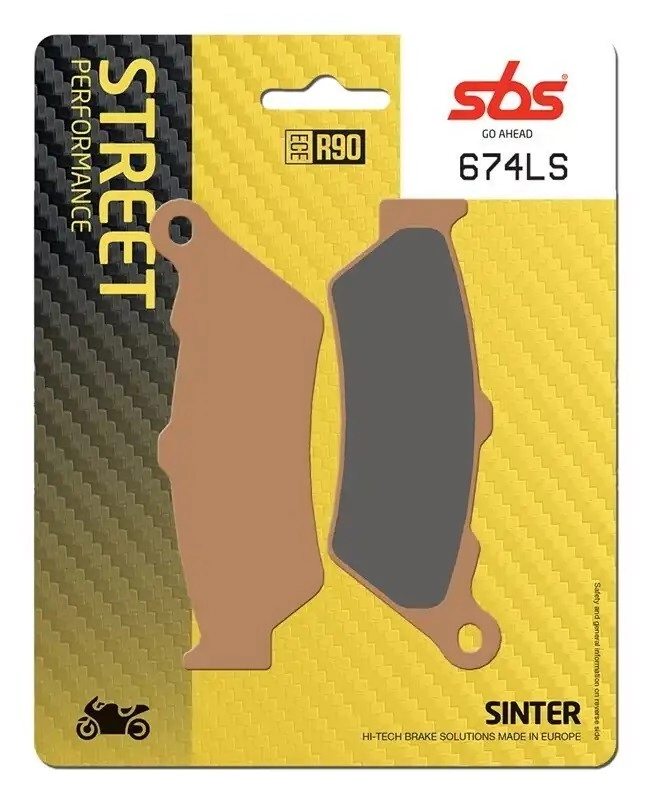 SBS Pastillas Freno Moto SBS 674 FA209 Street sinterizadas tras. BMW GS Triumph Ducati 1200