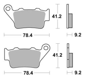 SBS Pastillas Freno Moto 675 FA208/213 sinterizadas tras. MT/NK GS Royal Triumph Duke