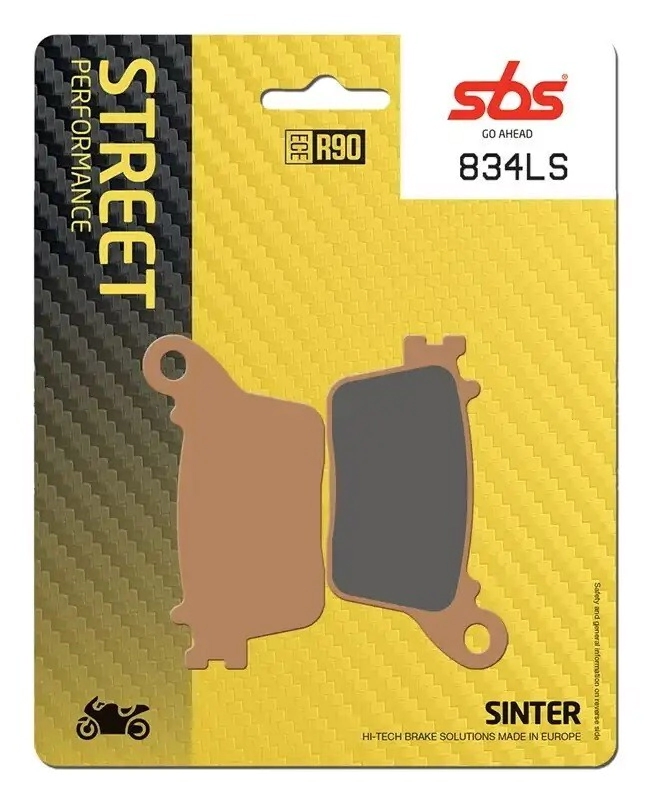 SBS Pastillas Freno Moto SBS 834 FA436 Street sinterizadas tras. ZX-10 CBR RR YZF R1/R6
