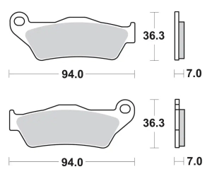SBS Pastillas Freno Moto SBS 1003 FA181 Street sinterizadas tras. Ducati Multistrada 17-25