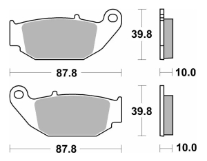 SBS Pastillas Freno Moto SBS 915 FA629 Standard D/T NK 450 AC 350 Twister