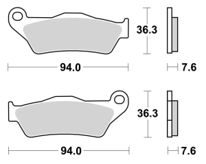 SBS Pastillas Freno Moto SBS 671 FA181-245/643 Standard D/T Royal 350-650