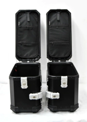 Coocase Ba�les Laterales Moto aluminio 28L negro