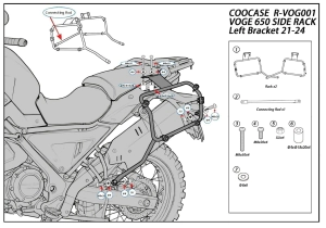 Coocase Soporte Bauleras Laterales Moto Voge 650 2021-2024