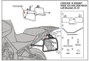 Coocase Soporte Bauleras Laterales Moto Voge 525DSX 2023-2025