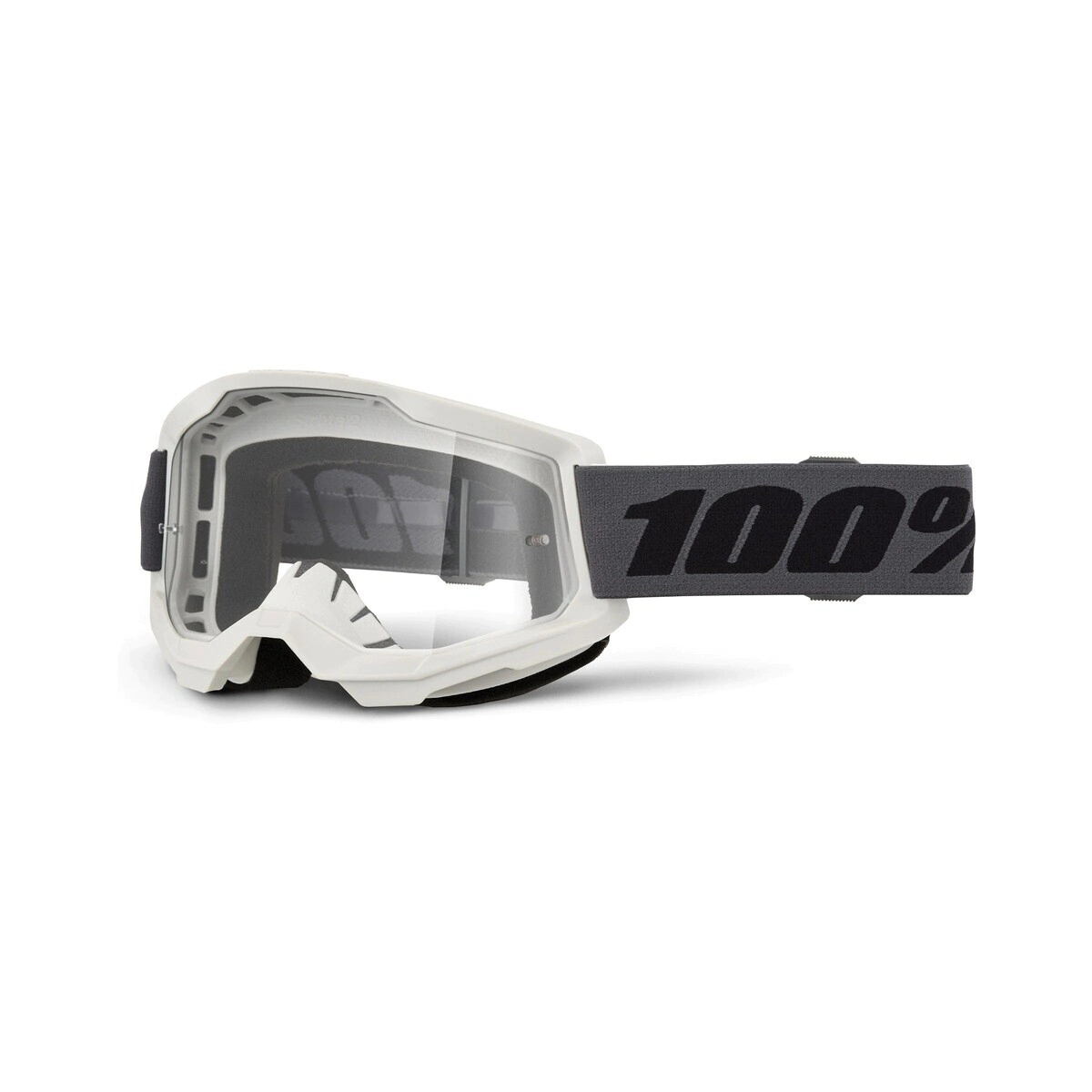 100% Antiparra Motocross Strata 2 Goggle gris lente Clear transparente