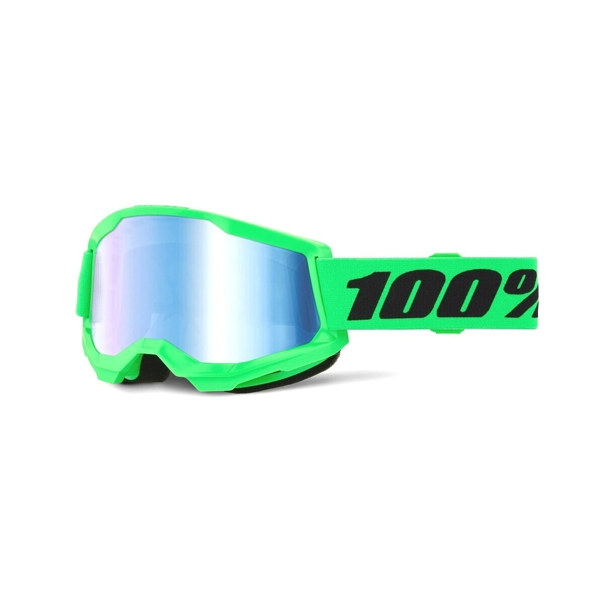 ANTIPARRA STRATA 2 GOGGLE NEON GREEN BLUE MIRROR LENS -100%-