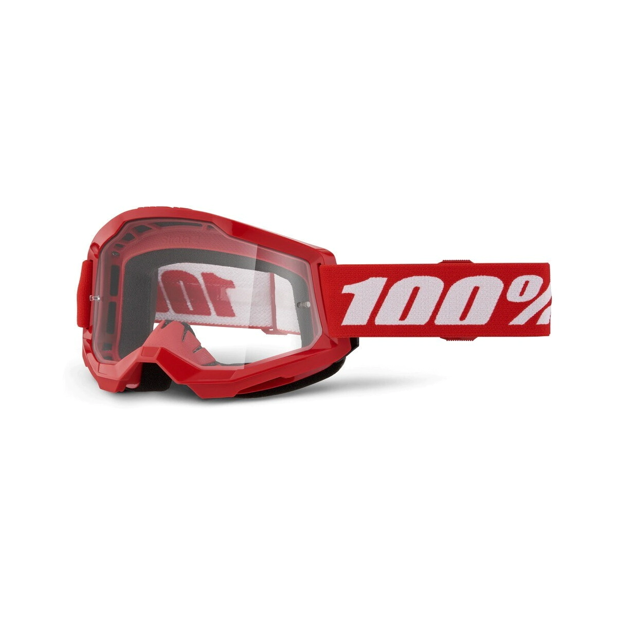ANTIPARRA STRATA 2 JUNIOR YOUTH NI�O GOGGLE RED CLEAR LENS -100%-
