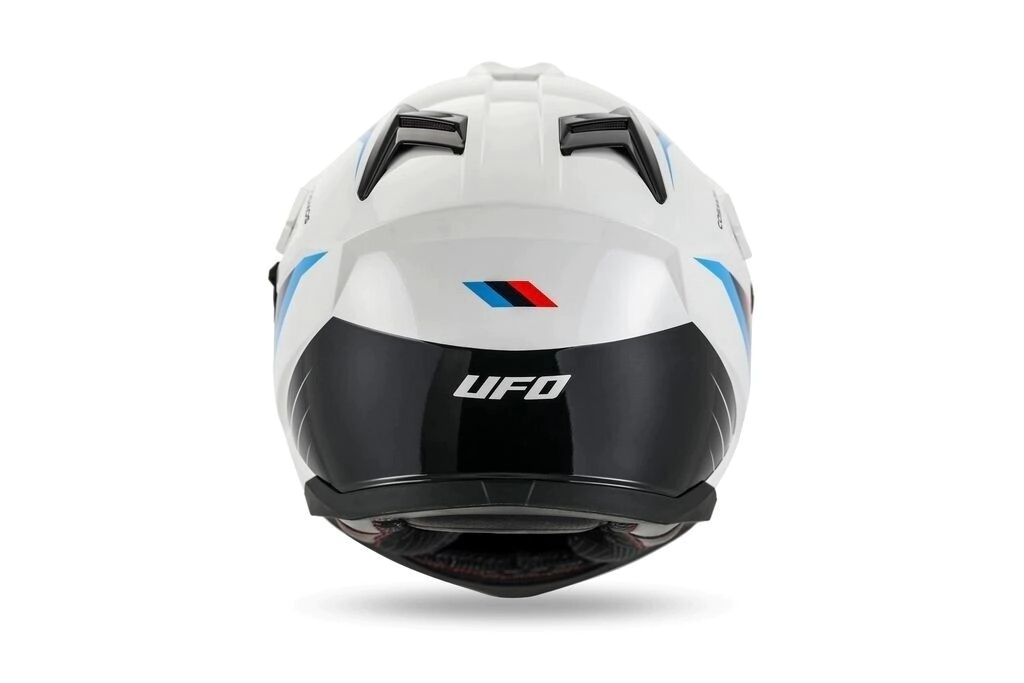 UFO Plast Casco Motocross Enduro Cosmos Tourer Crossover azul rojo talle XL