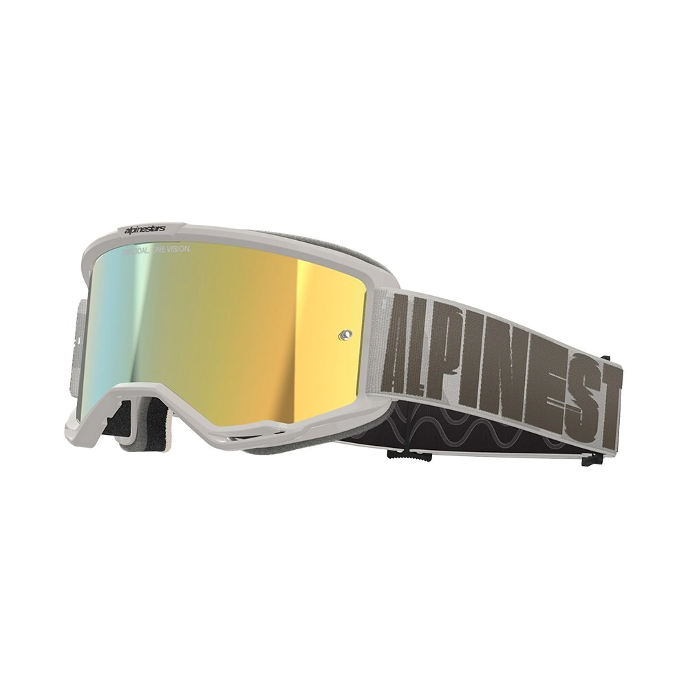 Antiparra Alpinestars Vision 5 Hollow Goggle blanco espejado dorado