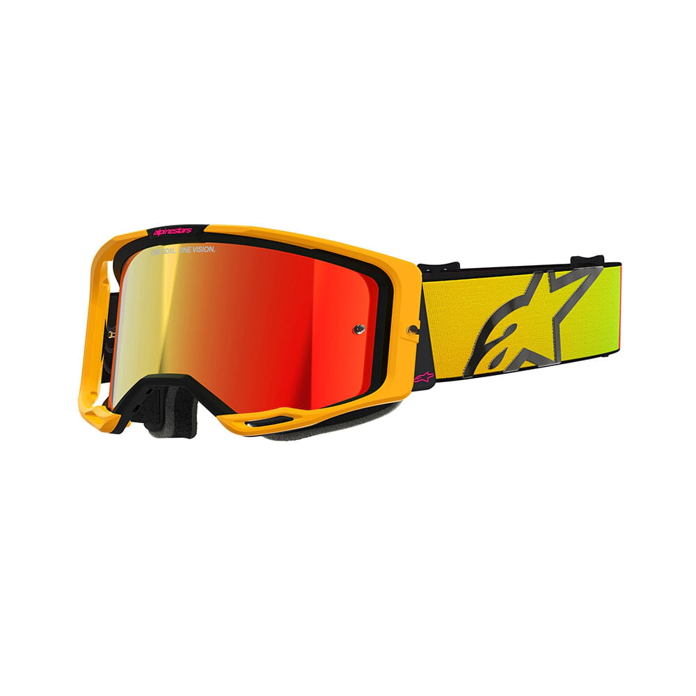 Antiparra Alpinestars Vision 8 Corp Goggle amarillo rosa espejado rojo