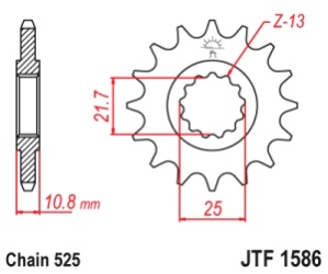 JT Sprockets Pi��n Moto 16 dientes Yamaha R6 09