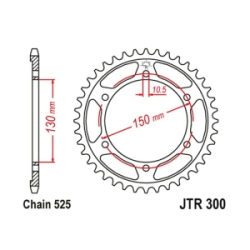 JT Sprockets Corona Moto JT300.42 42 dientes Yamaha TDM 900 Benelli TRK 502X a�o 2021 hierro